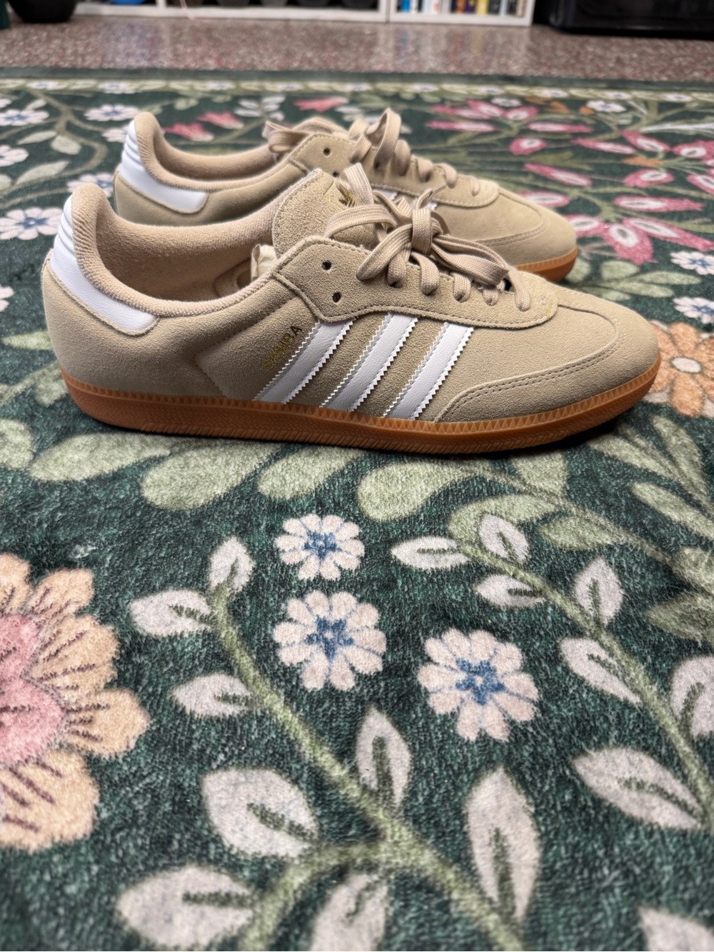 Adidas Samba OG Beige Tan White Gum Men’s Size 11 Suede Low Top Sneakers